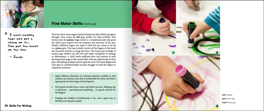 exciting writing spread